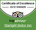 Starlight Motor Inn - TripAdvisor Certificate of Excellence 2015 Winner